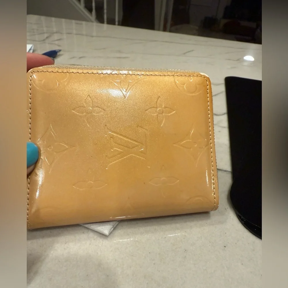 Louis Vuitton Yellow Vernis Small Zippy Wallet